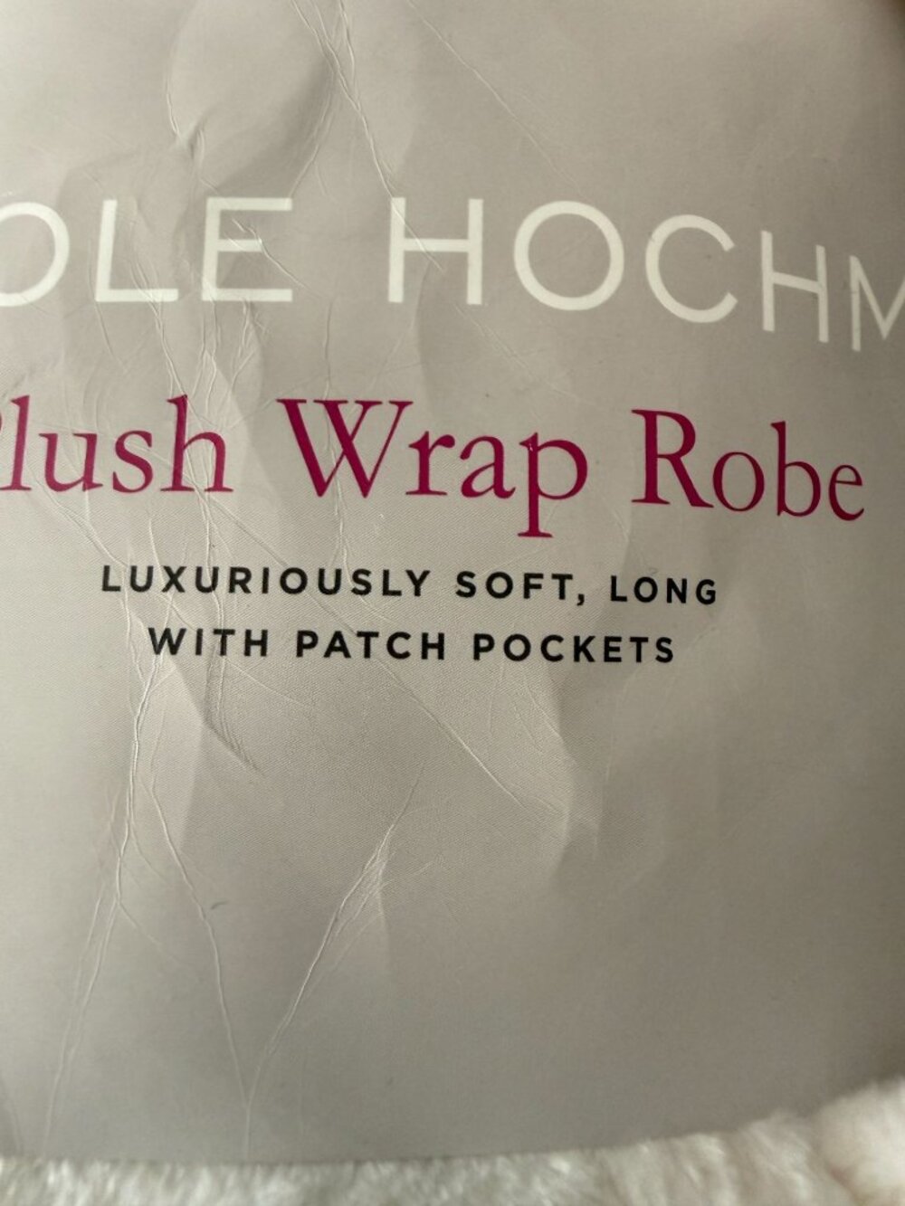 NWT Carole Hochman Plush Wrap Robe Luxuriously Soft Faux Fur Ivory Small Pockets - Picture 6 of 7